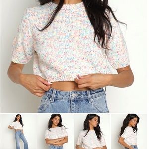 Sweet En Forme Mini Knit Sweater Top